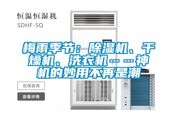 梅雨季節：除濕機、干燥機、洗衣機……神機的妙用不再是潮