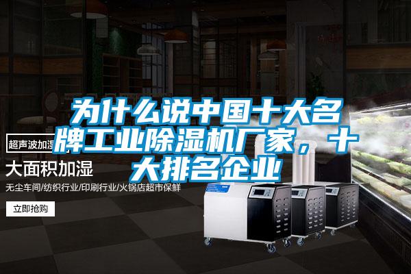 為什么說中國(guó)十大名牌工業(yè)除濕機(jī)廠家,十大排名企業(yè)