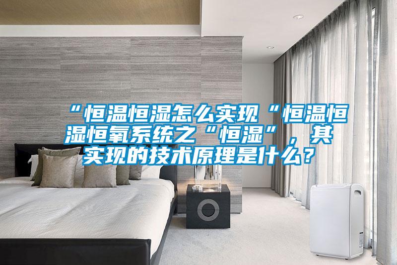 “恒溫恒濕怎么實現“恒溫恒濕恒氧系統之“恒濕”,其實現的技術原理是什么?