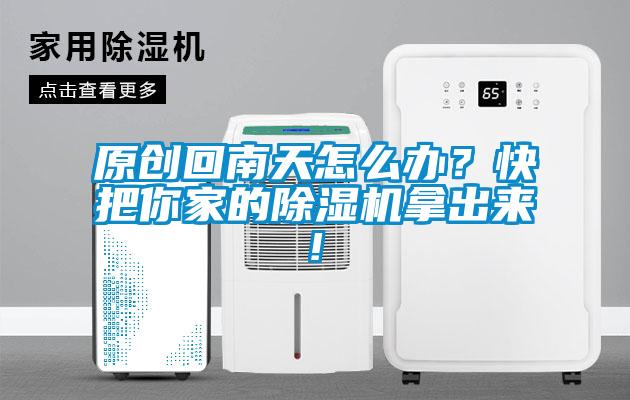 原創回南天怎么辦？快把你家的除濕機拿出來!