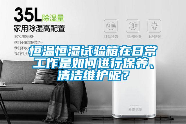 恒溫恒濕試驗箱在日常工作是如何進行保養、清潔維護呢?
