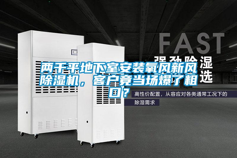 兩千平地下室安裝氧風新風除濕機，客戶竟當場爆了粗口？